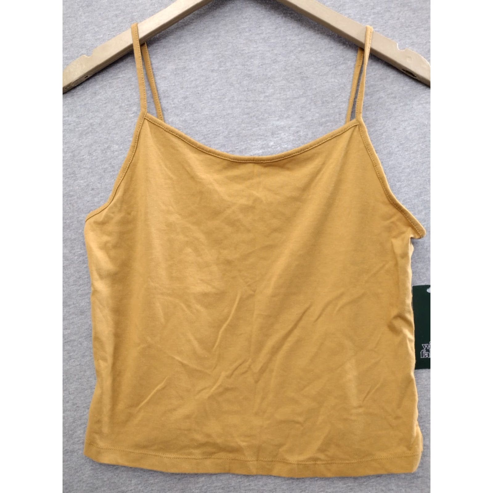 Vintage Wild Fable Women's Crop Tank Top Dark Gold XL 331-00-7292 Tank Crop Gold Womens XL Dark Gold Women’s Tank Top Size XL / US 12-14 / IT 48-50 - 2 Thumbnail