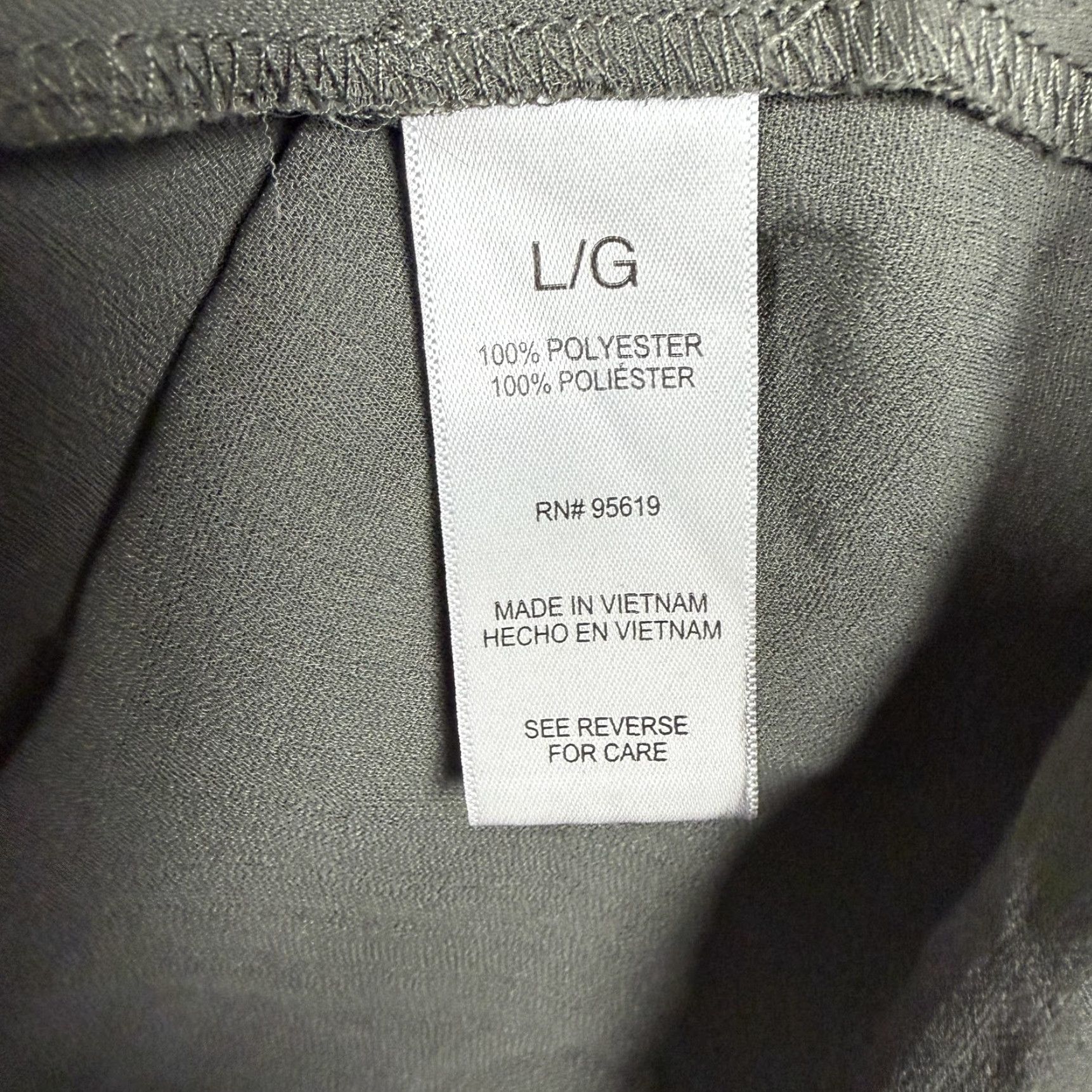 Vintage V Fever Tank Top Womens L Gray V-Neck Pleated Coastal Clean Girl Layering Size L / US 10 / IT 46 - 6 Thumbnail