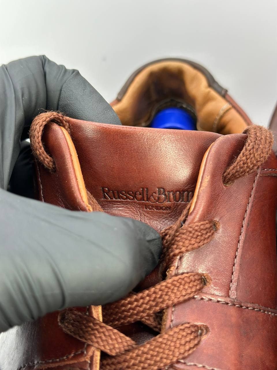 Russell & Bromley RUSSELL & BROMLEY Lomond Lace-Up Sneaker Shoes Brown Leather Size US 11.5 / EU 44-45 - 17 Thumbnail