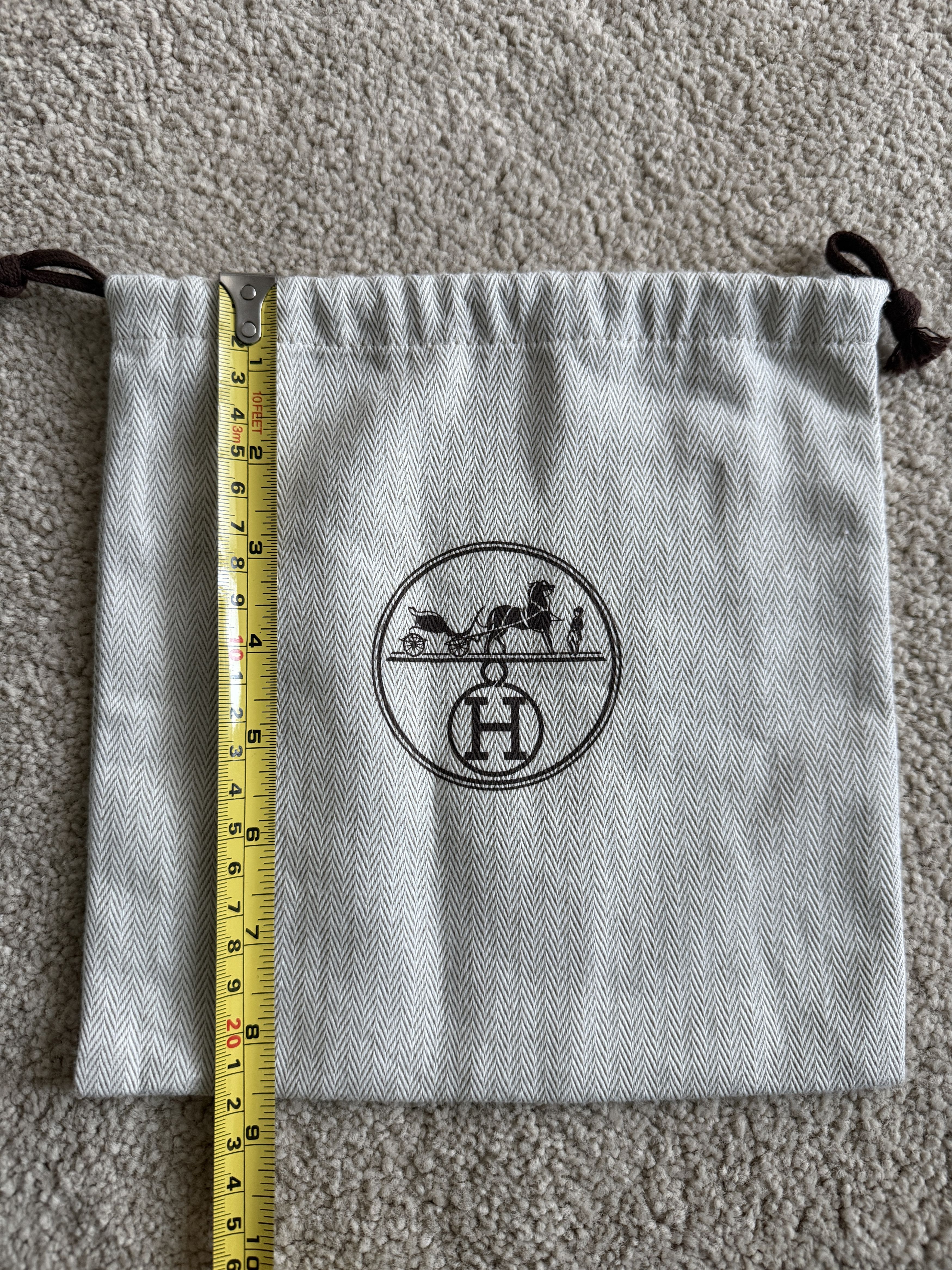 Hermes Authentic Hermes Herringbone Tweed Drawstring Storage Size ONE SIZE - 3 Thumbnail