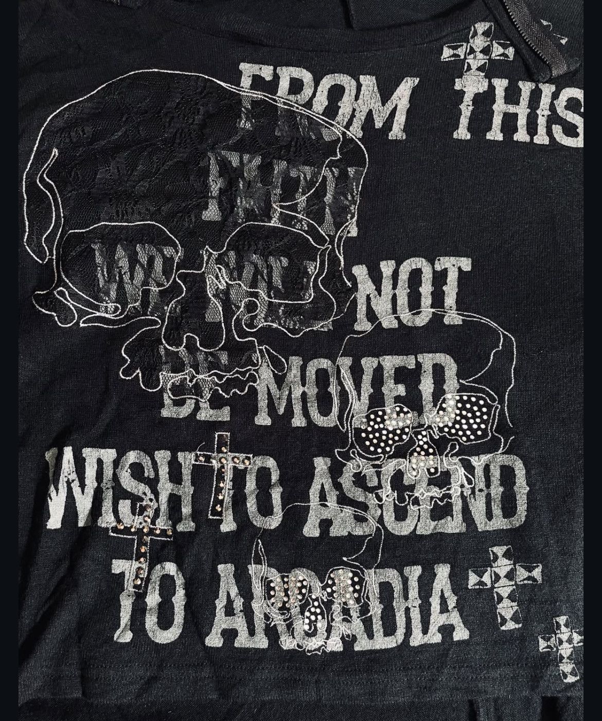 Japanese Brand 2000s Archival Japanese Skull Studded Poem Ls Shirt y2k Lgb Size US M / EU 48-50 / 2 - 3 Thumbnail