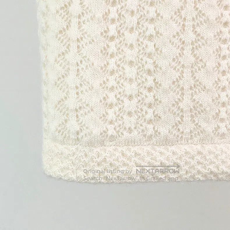 Chanel Chanel 17B beige white cashmere knitted skirt Size 42" / US 20 - 4 Thumbnail