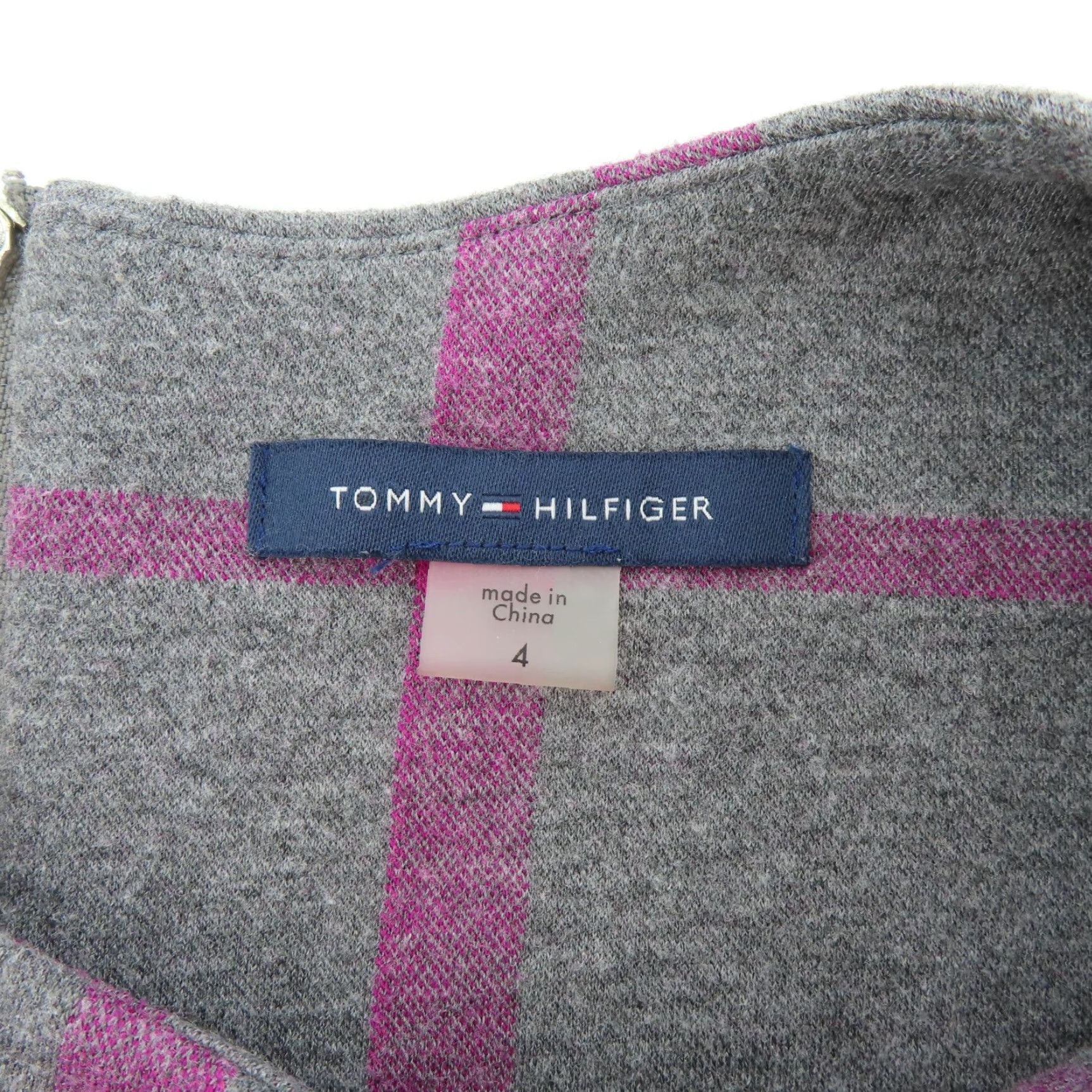 Tommy Hilfiger Tommy Hilfiger Dress Women Size 4 Sleeveless Plaid Gray Purple Knee Length Sheath Size S / US 4 / IT 40 - 7 Thumbnail