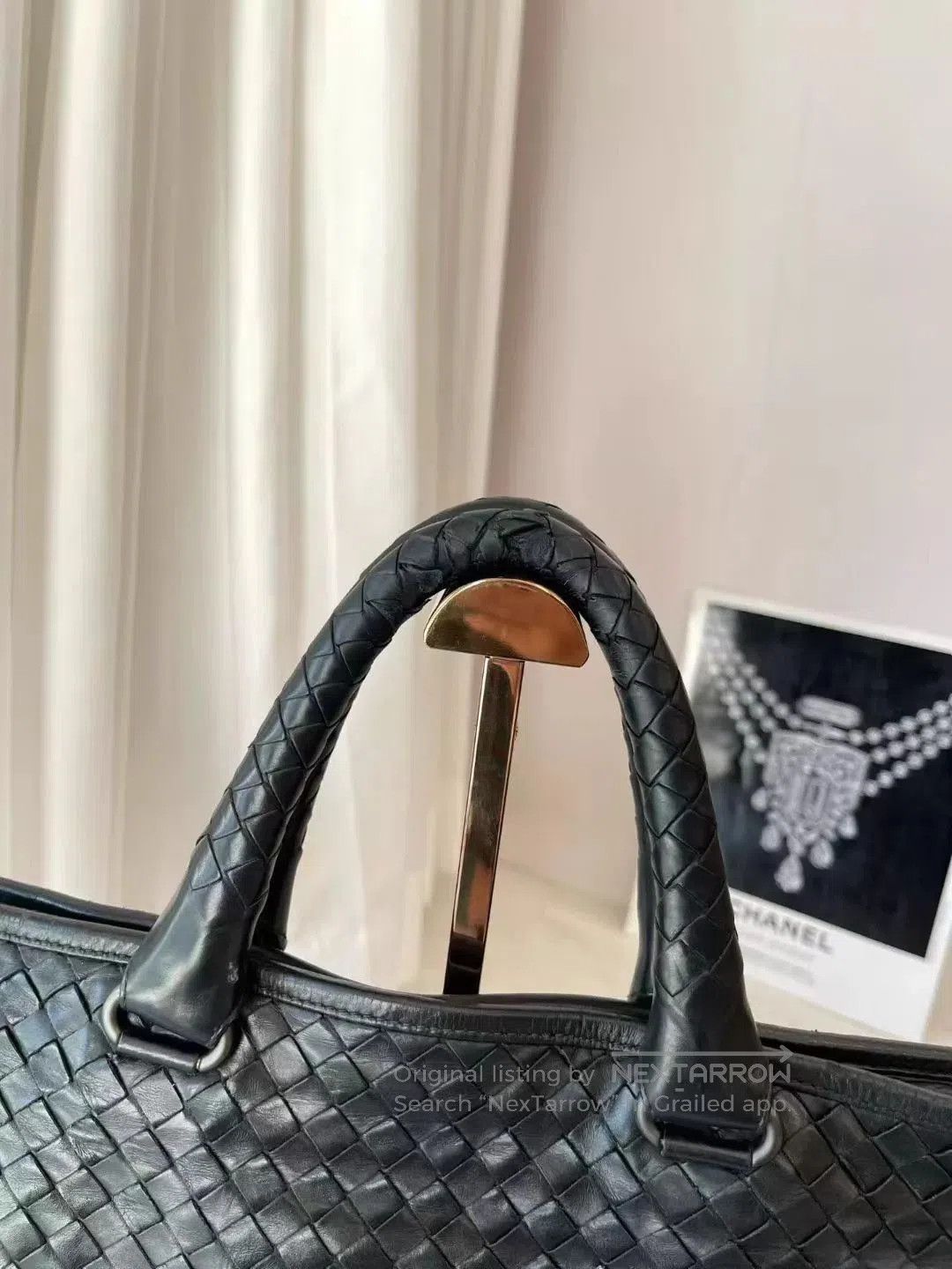 Bottega Veneta Woven Black Leather Tote Bag. Size ONE SIZE - 2 Thumbnail
