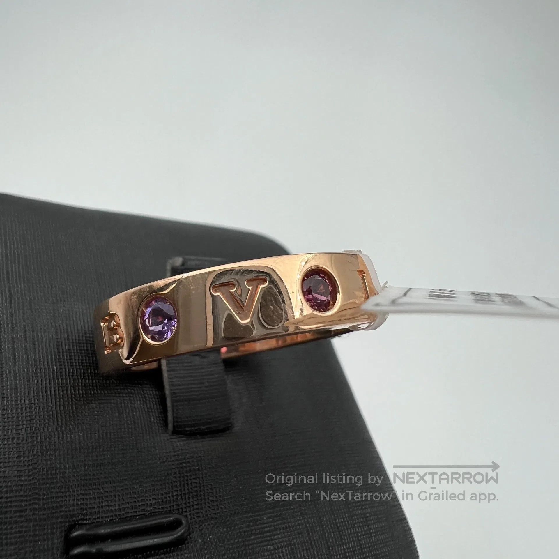 Bvlgari Bvlgari size61 Inlaid diamond ring, 18K rose gold, wide ver Size ONE SIZE - 3 Thumbnail