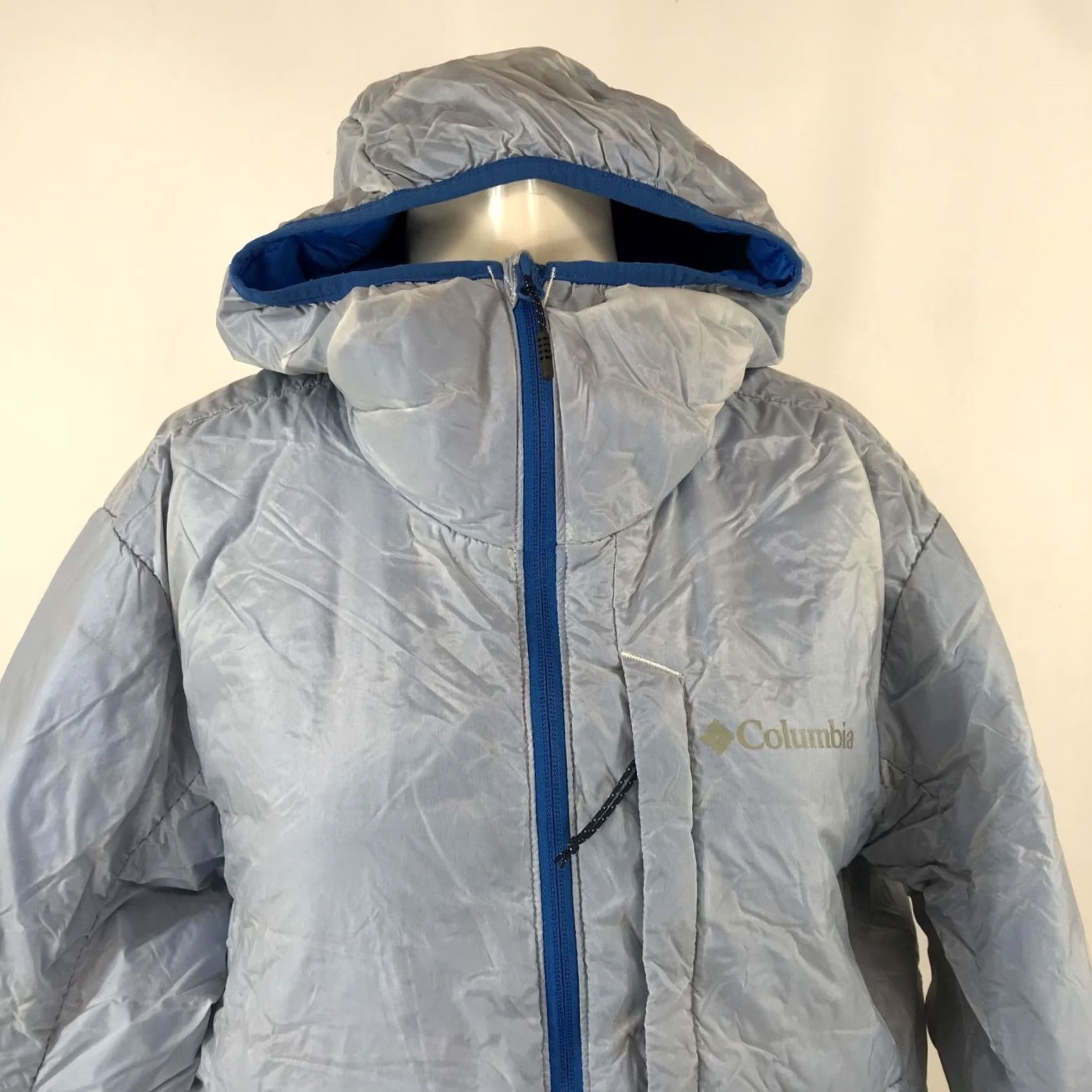 Vintage COLUMBIA WOMENS M MEDIUM BLUE OVERLAY HOODED FULL ZIP JACKET COAT Size M / US 6-8 / IT 42-44 - 2 Thumbnail