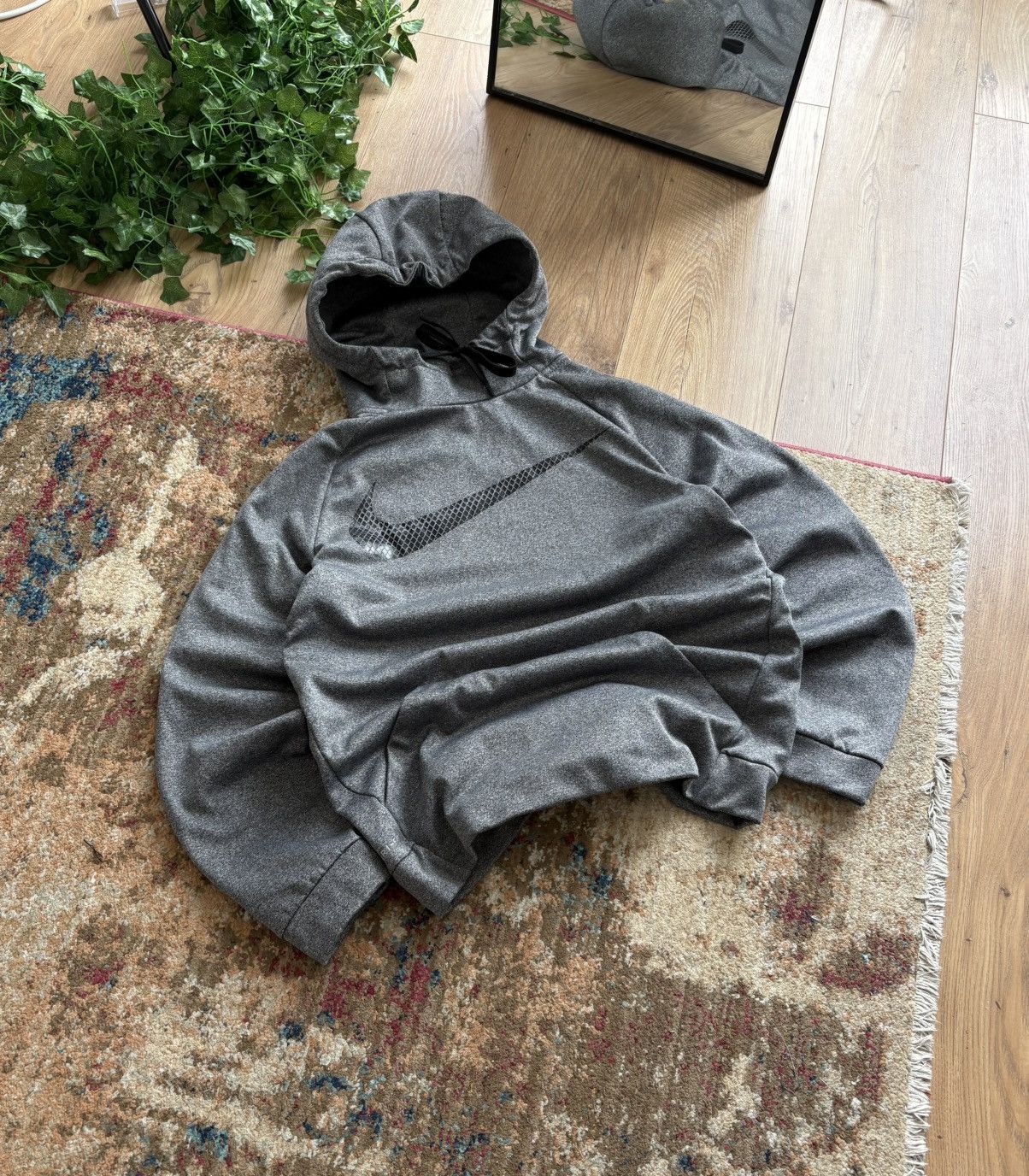 Nike 00s Nike Vintage Big Swoosh Logo Dri-Tit Hoodie Rare Size US S / EU 44-46 / 1 - 1 Thumbnail