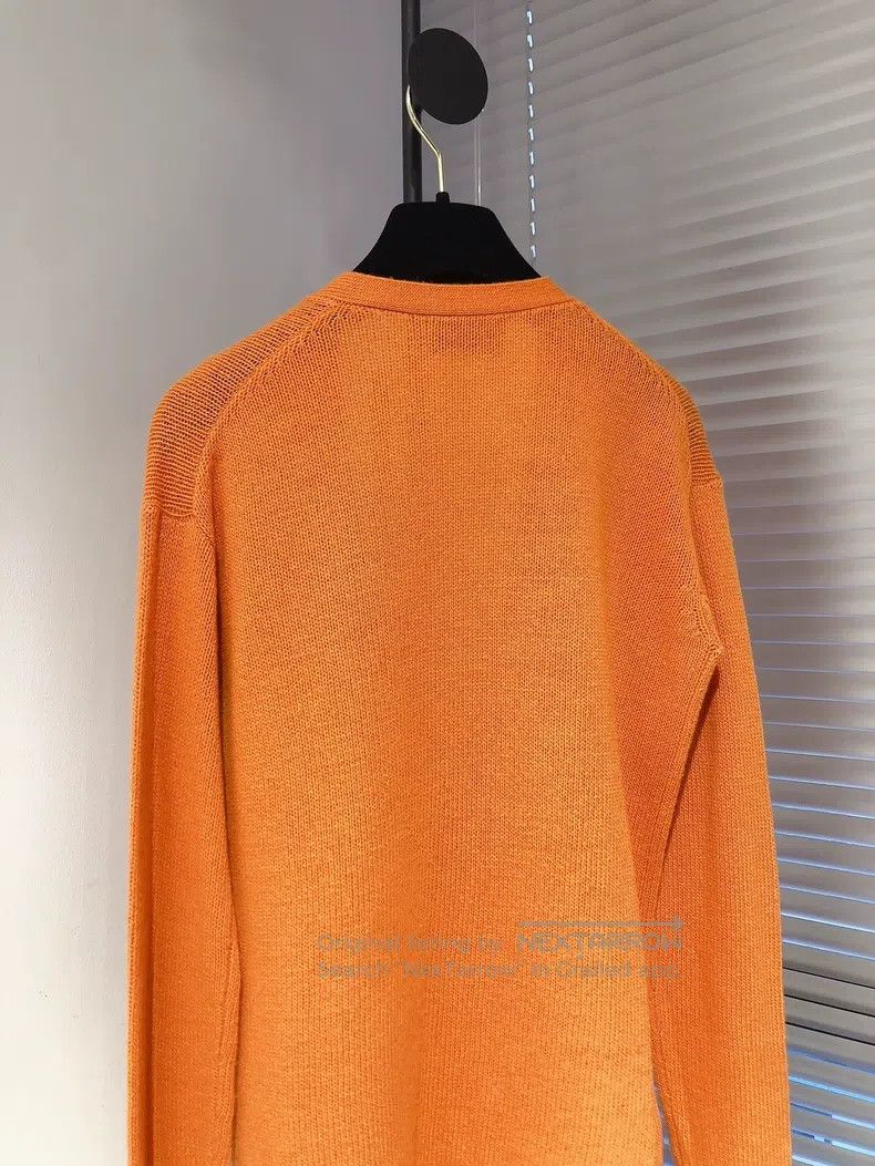 Prada Prada Orange V-neck wool cardigan coat Size XS / US 0-2 / IT 36-38 - 6 Thumbnail