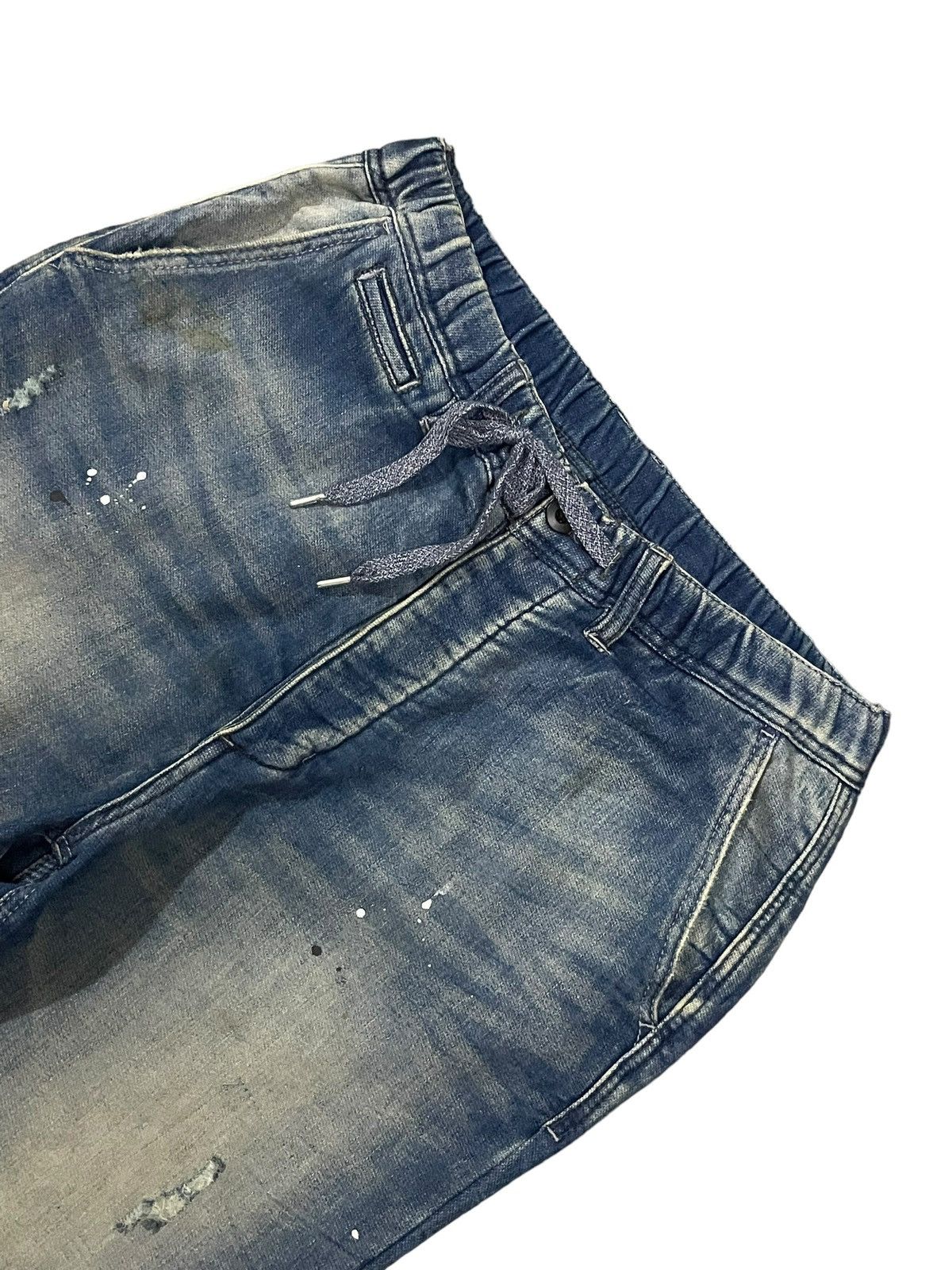 Japanese Brand Oblekt Japan Paint Splatter Ezy Denim Style Distressed Pants Size US 31 - 5 Thumbnail