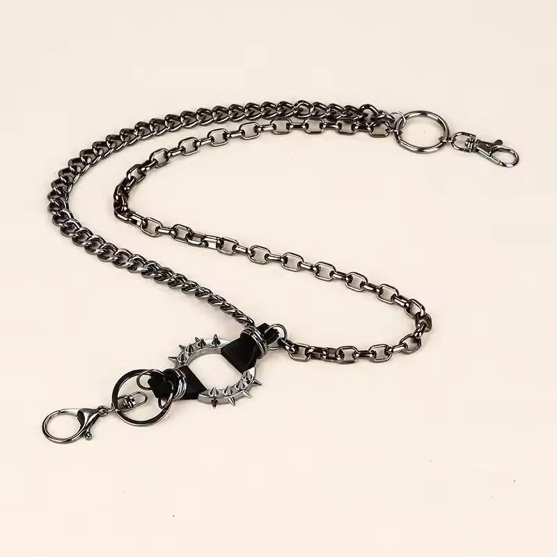 Jewelry Punk Spike Double Pant Chains Size ONE SIZE - 2 Thumbnail