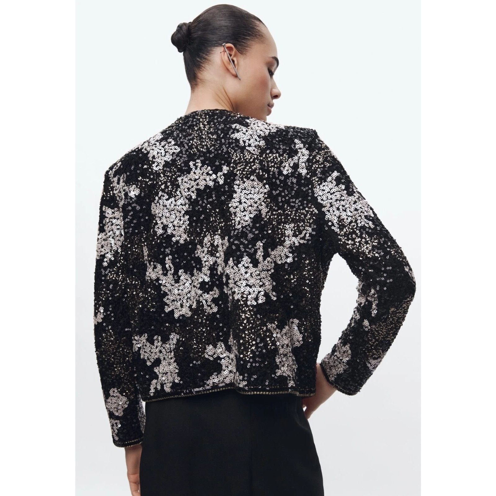 Zara RARE!!! ZARA Sequined Jacket NWT Size S / US 4 / IT 40 - 6 Thumbnail