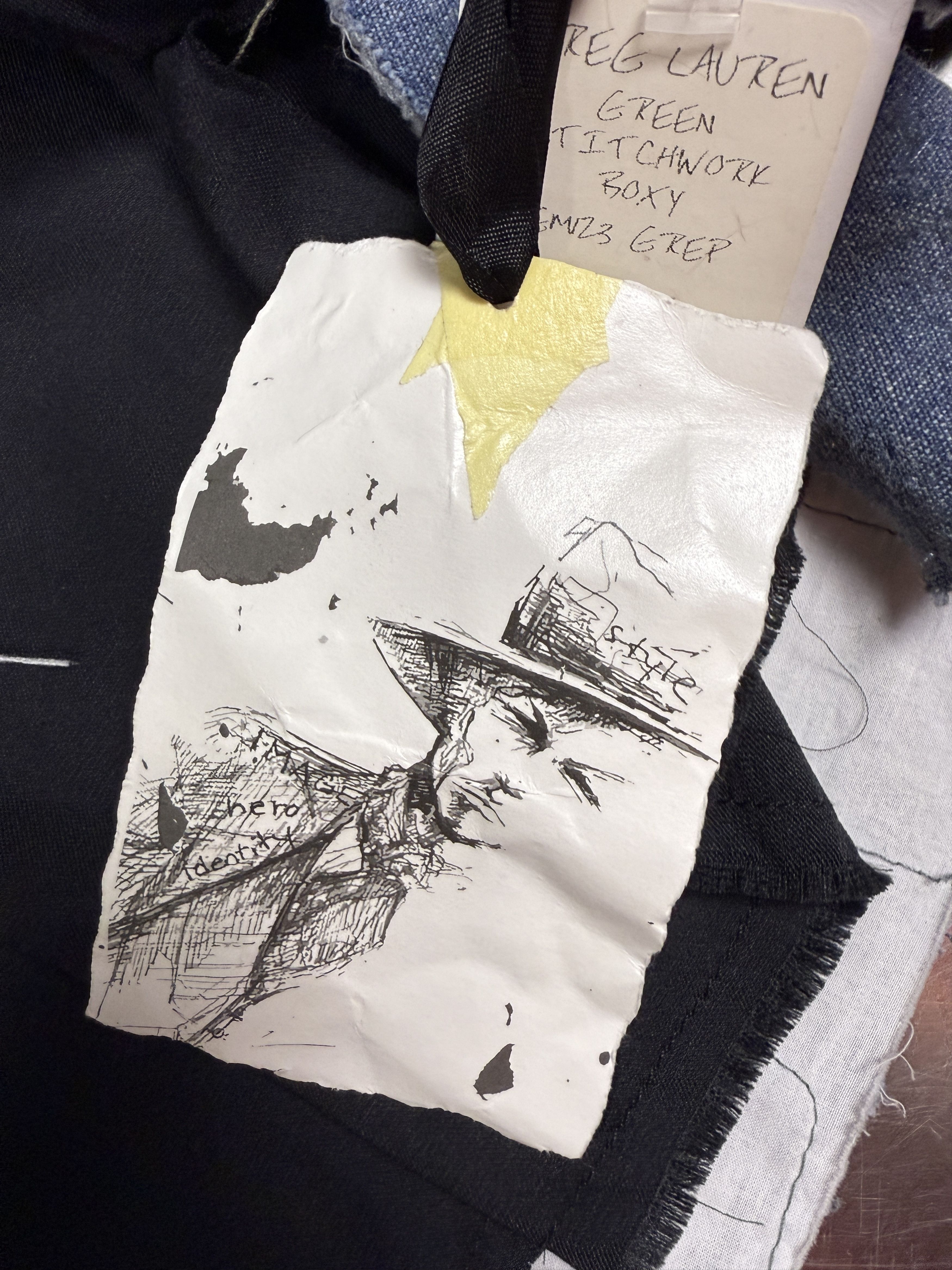 Greg Lauren $1600 Greg Lauren Green Stitchwork Boxy Jacket Size US XL / EU 56 / 4 - 7 Thumbnail
