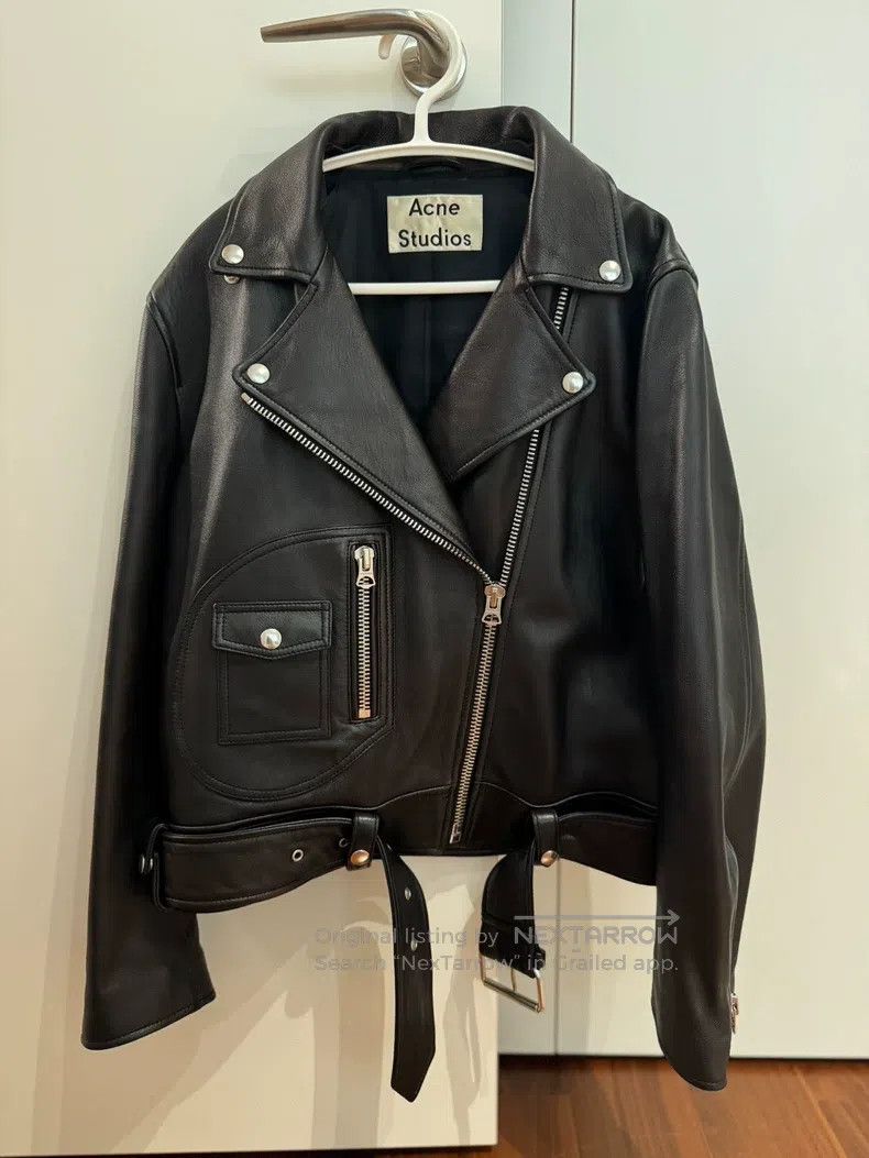 Acne Studios Acne Studios Loose sheepskin motorcycle leather jacket Size 4XL / US 24-26 - 1 Thumbnail