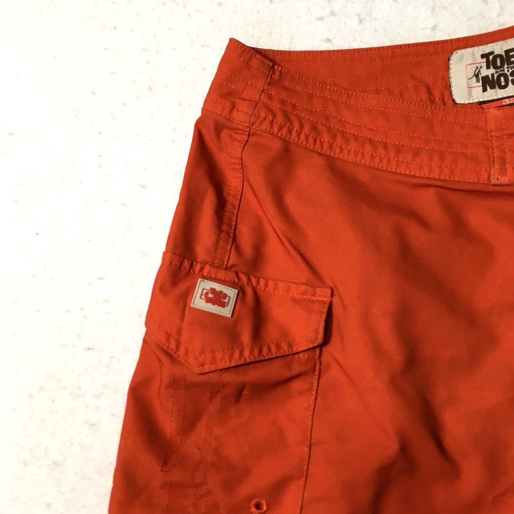 Swims Toes on the Nose Swim Shorts Orange Hawaiian Size 32 Nylon Mens Size US 32 / EU 48 - 2 Thumbnail