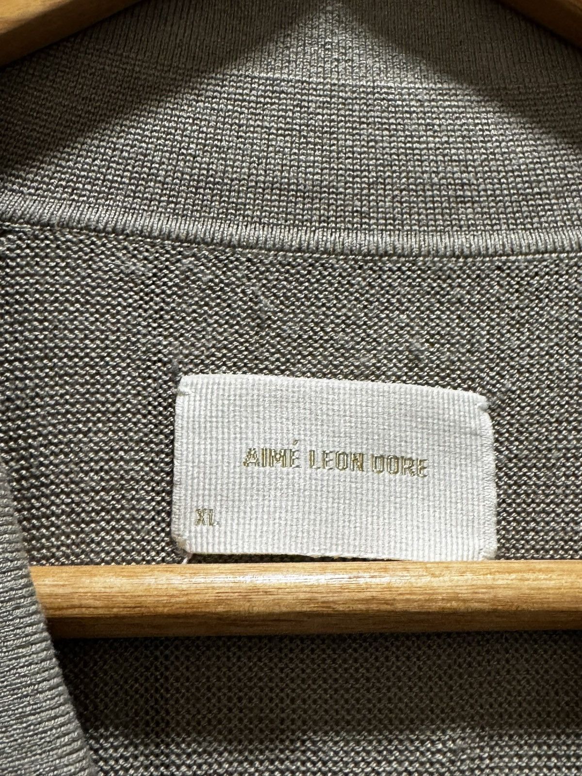 Aime Leon Dore Aime Leon Dore ALD 100% Silk Pointelle Cardigan Polo Shirt Size US XL / EU 56 / 4 - 6 Thumbnail