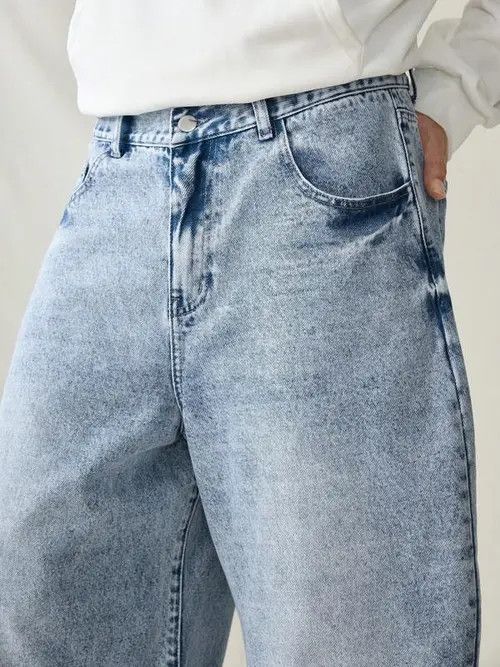 Jean Light Blue Baggy Wide Leg Denim Jeans 90s Size US 36 / EU 52 - 3 Thumbnail