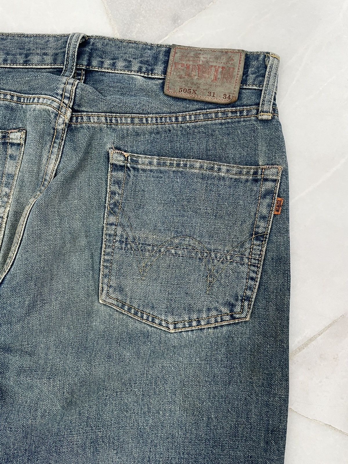 Edwin × Japanese Brand × Jean Vintage Japanese Brand Redline Selvedge Jeans Size US 31 - 5 Thumbnail