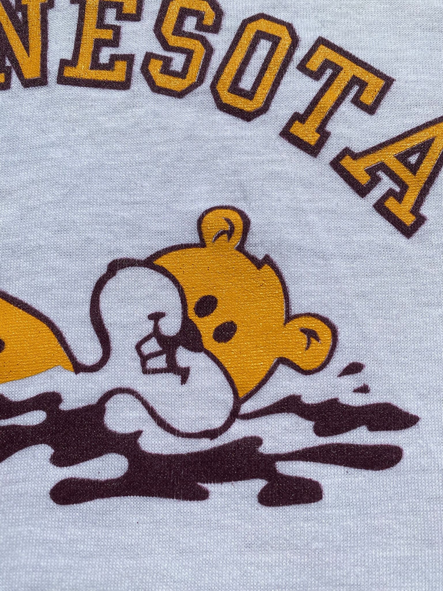 Vintage 70’s Minnesota Gophers Swimming Single Stitch T-Shirt Small Size S / US 4 / IT 40 - 4 Thumbnail