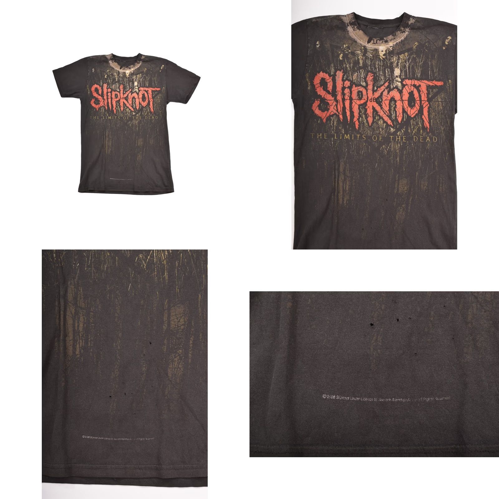 Vintage VINTAGE Slipknot The Limits of The Dead 2008 Distressed Rock T-Shirt M Black Mens Size M Size US M / EU 48-50 / 2 - 8 Thumbnail