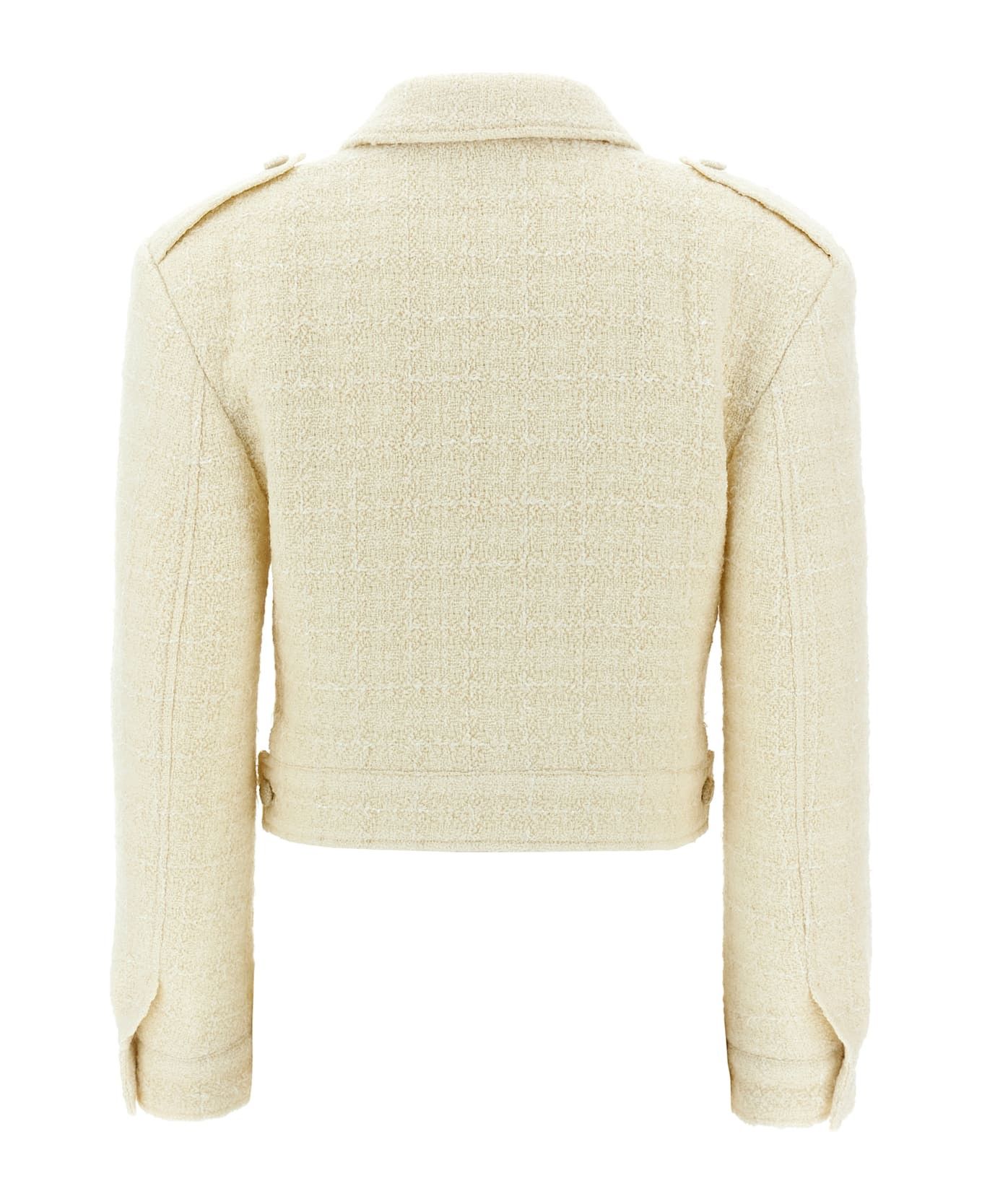 Givenchy o1n1vont0326 Military Short Jacket in White Size M / US 6-8 / IT 42-44 - 2 Thumbnail
