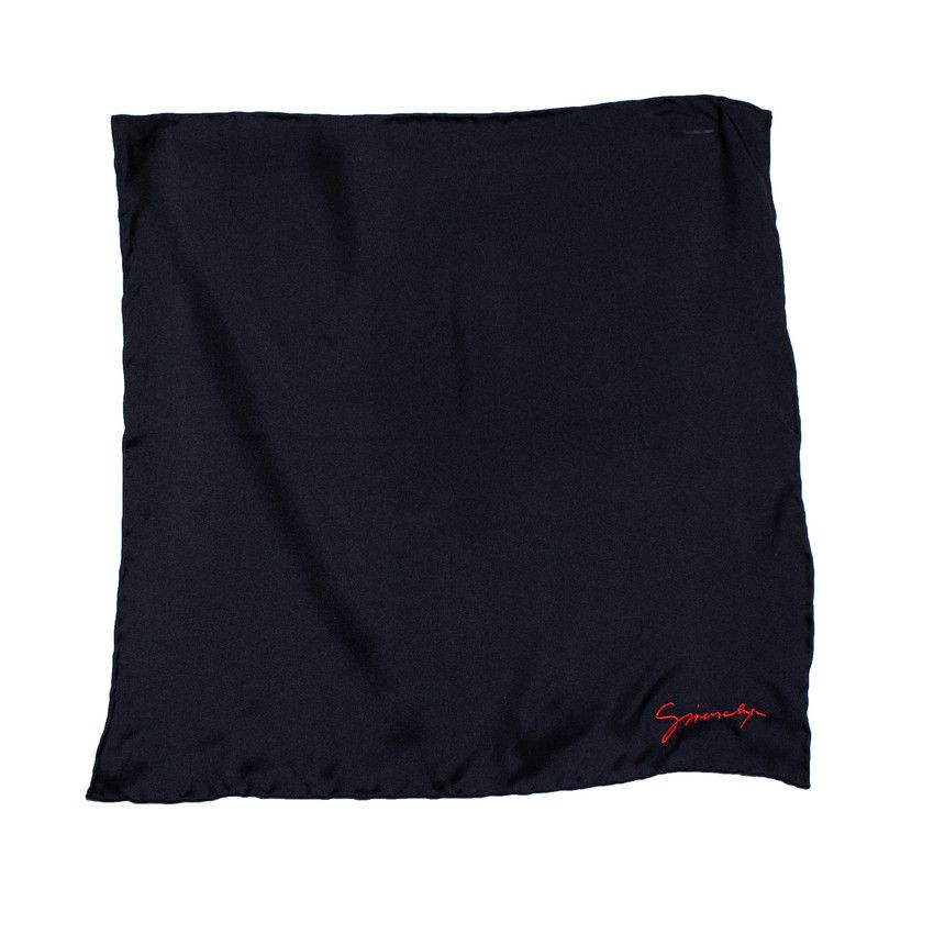 Givenchy Givenchy, black pocket square with embroidery Size ONE SIZE - 4 Thumbnail