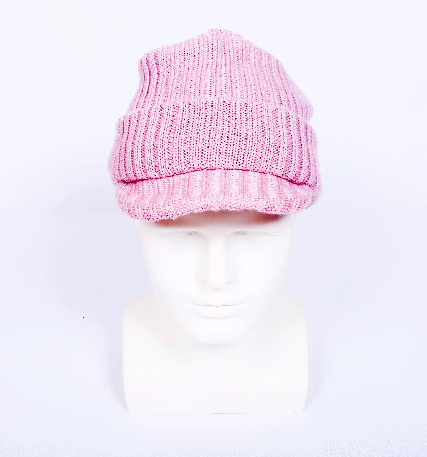 KIJIMA TAKAYUKI UC x Kijima Takayuki beanie visor 100% wool dirty pink Size ONE SIZE - 2 Thumbnail
