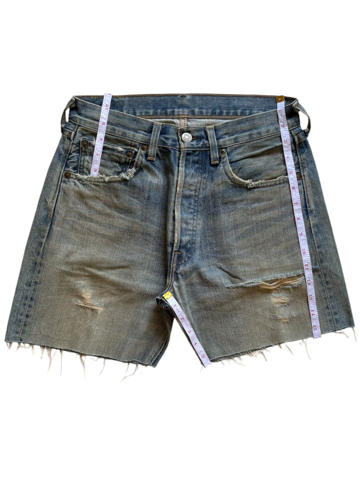 Levi's × Levi's Vintage Clothing Vintage 80s Levis 501 Big E Selvedge Mud Wash Jean Shorts Size US 29 - 16 Thumbnail