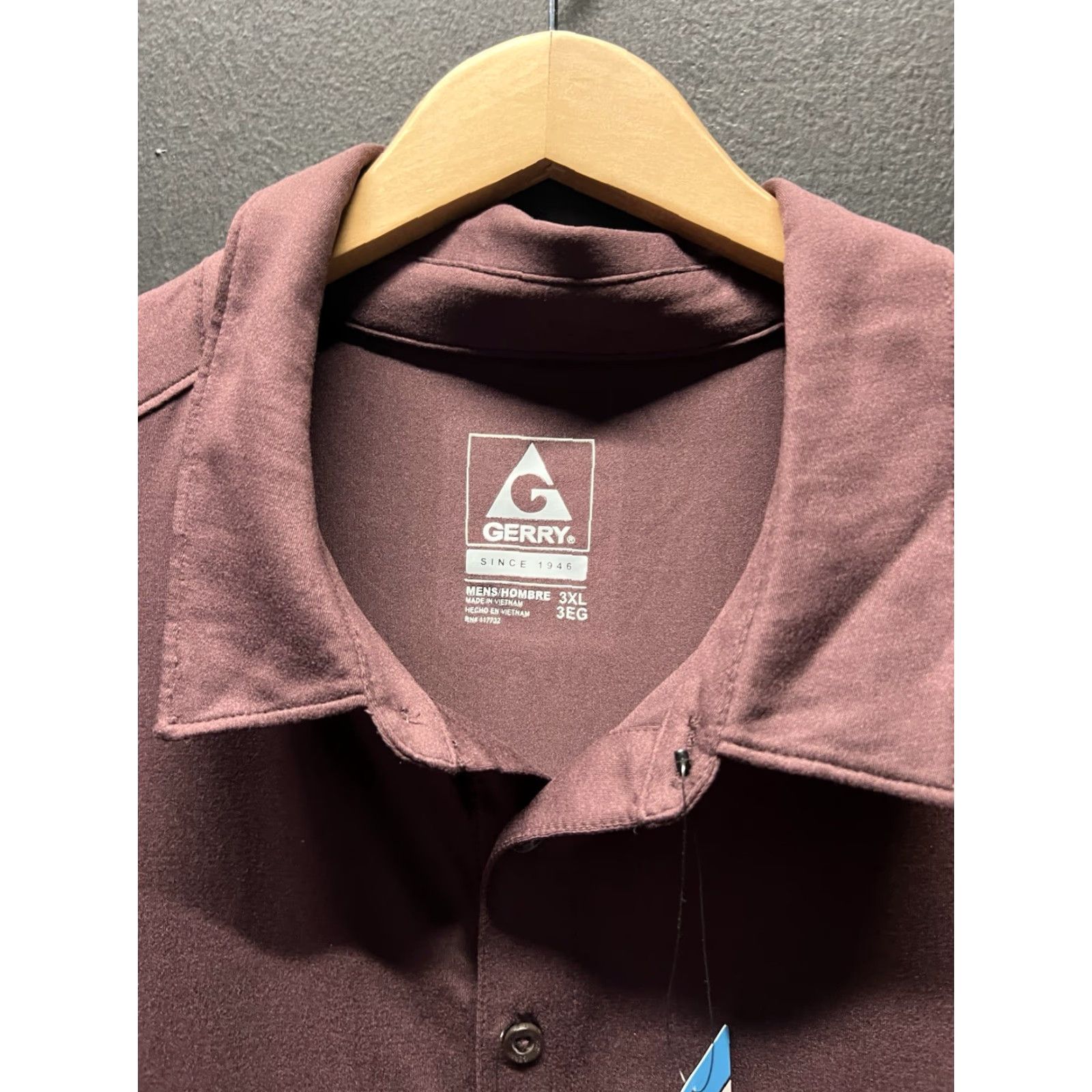 Vintage Gerry Polo Shirt Short Sleeve Regular Knit Maroon 3XL NWT UPF 40 Golf Stretch Cotton Blend Mens Polo Shirt Size US XXL / EU 58 / 5 - 2 Thumbnail