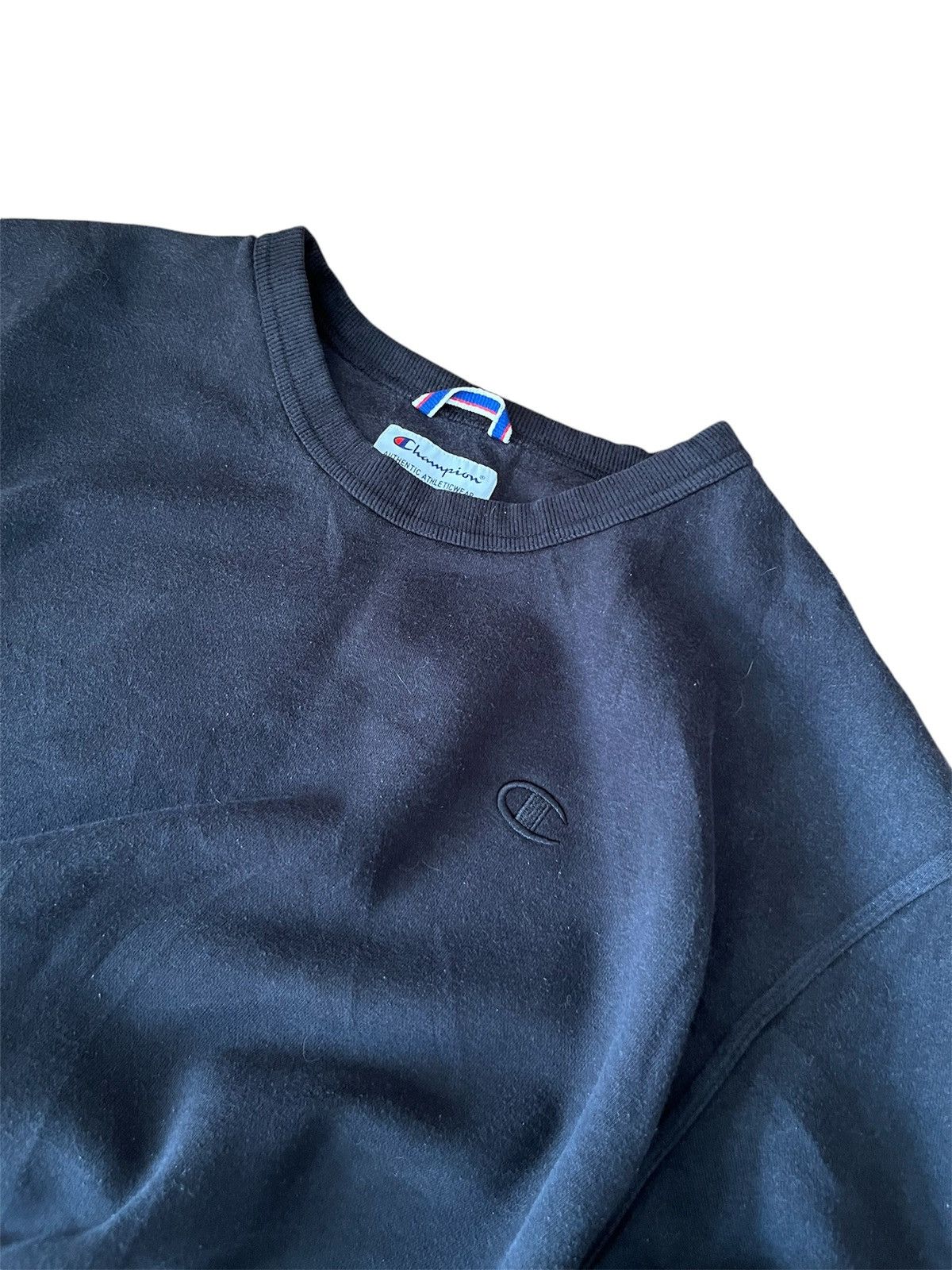 Champion Washed Black Vintage Champion Boxy Crewneck Size US L / EU 52-54 / 3 - 5 Thumbnail