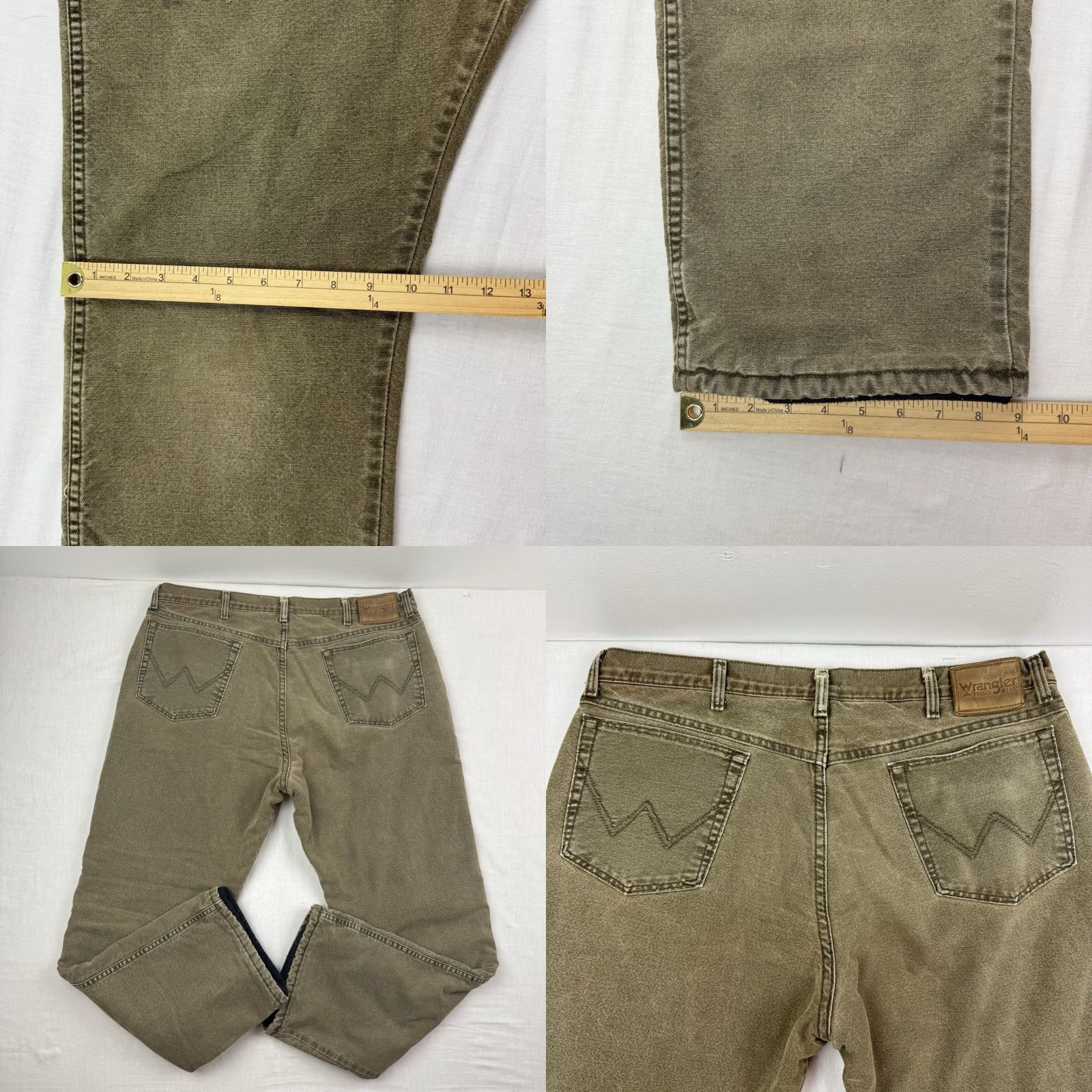 Wrangler VINTAGE Wrangler Rugged Wear Denim Jeans Adult 38x30 Brown Lined 90s Y2K USA Outdoor Men's Regular Straight Jeans Shirt Size US 38 / EU 54 - 9 Thumbnail