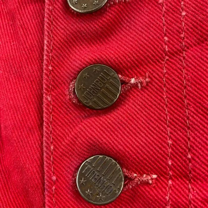 Johnbull Vintage JOHN BULL JAPANESE Denim Distress Red Boot Cut Jeans Size 32" / US 10 / IT 46 - 6 Thumbnail