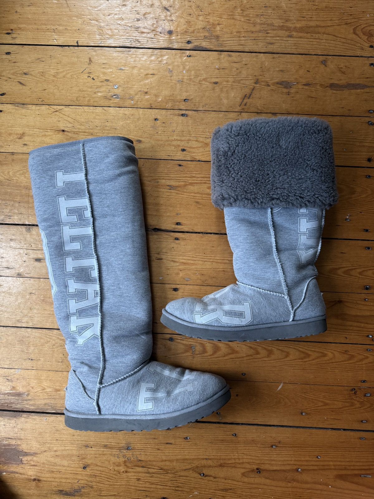 Telfar × Ugg Fleece Tall Heather Boots Size US 10.5 / EU 43-44 - 1 Thumbnail