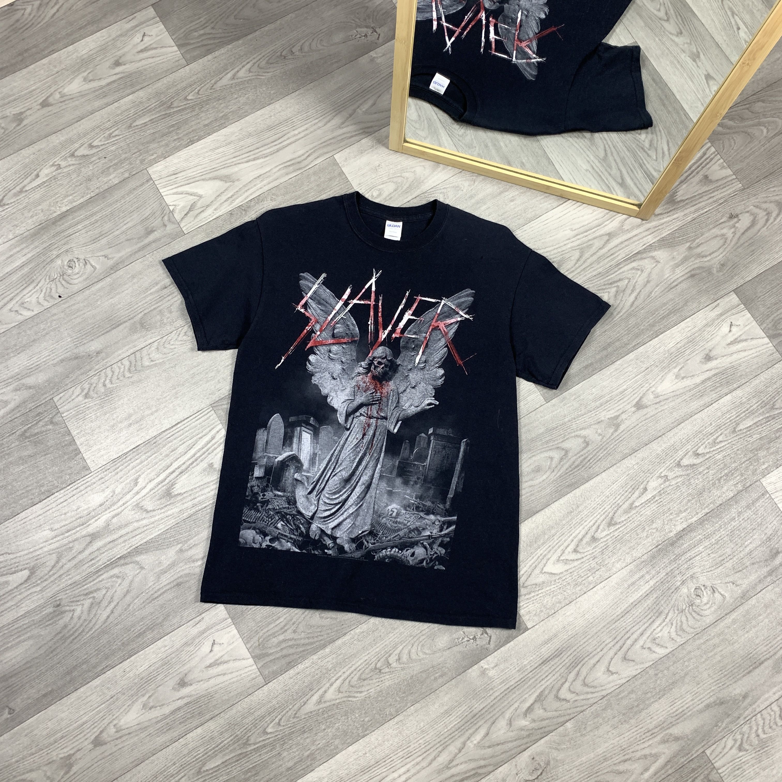 Slayer Vintage Slayer Graphic Rock Band Black Tee Shirt M Size US M / EU 48-50 / 2 - 1 Thumbnail