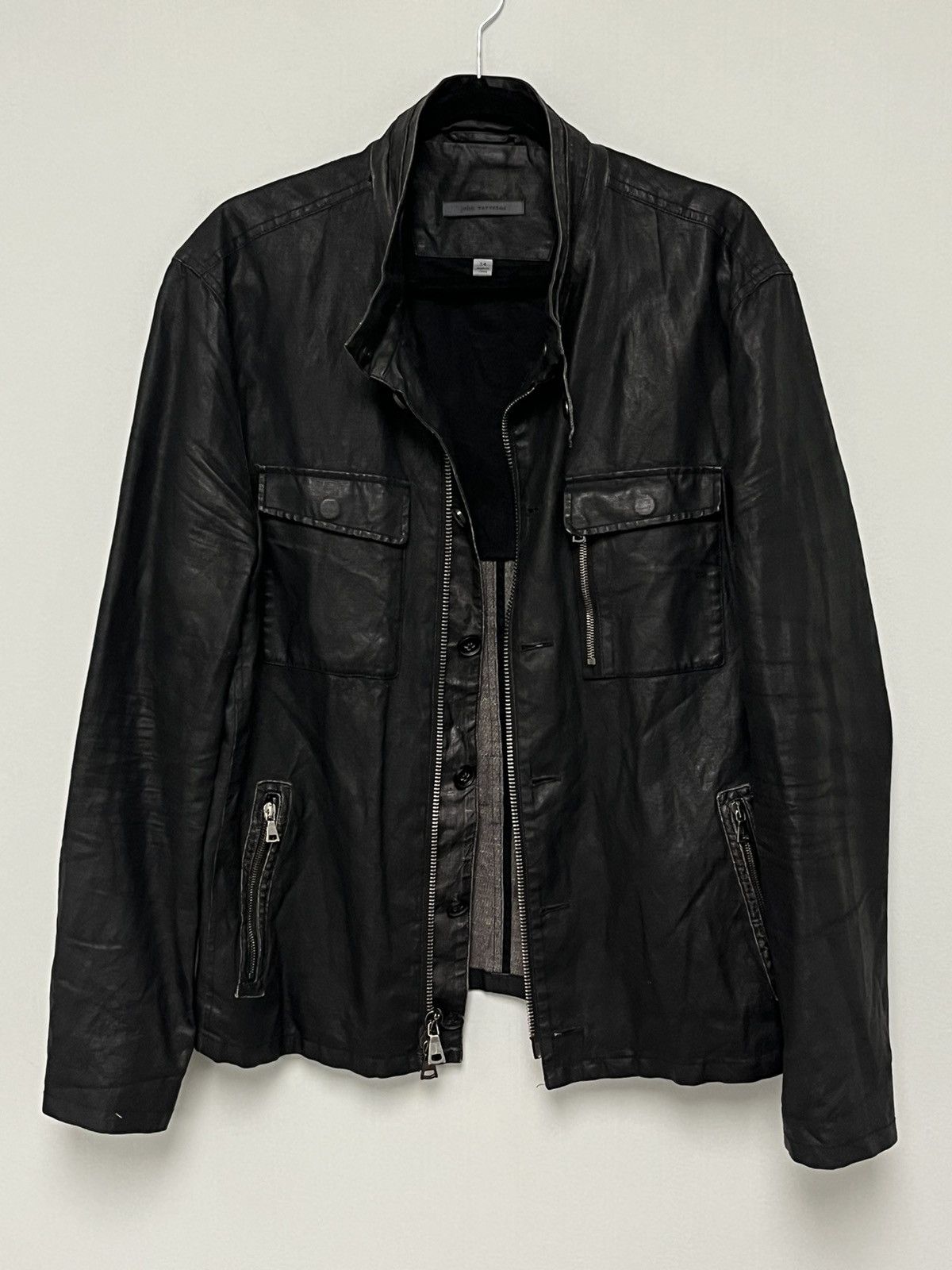 John Varvatos Coated Linen Moto jacket. 54 Size US L / EU 52-54 / 3 - 2 Thumbnail
