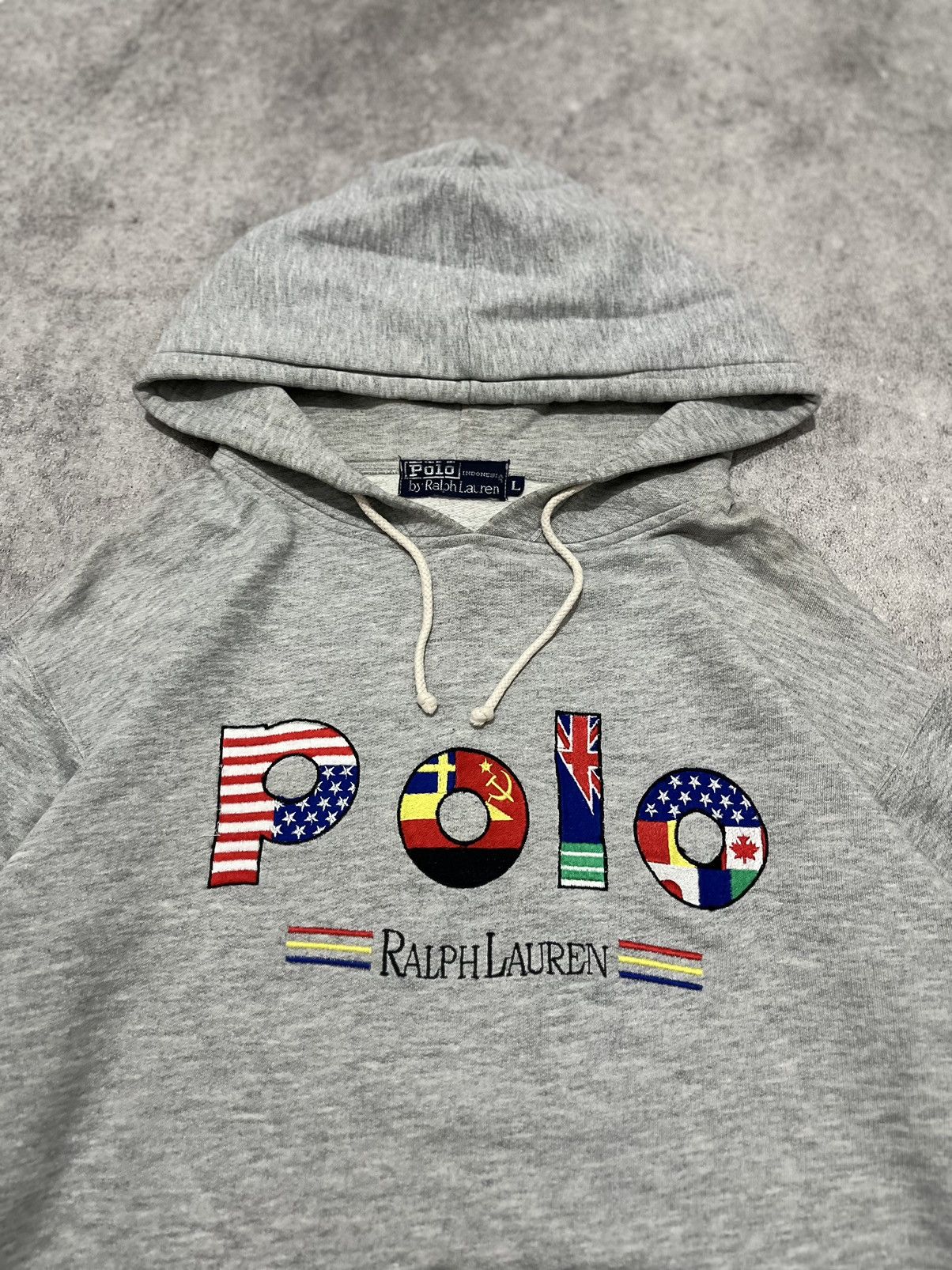 Polo Ralph Lauren Vintage Ralph Lauren Countries Flag Hoodie Size US L / EU 52-54 / 3 - 2 Thumbnail