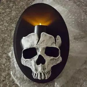 VIBE 2pax/Pair Wall Mounted Skull Candle Handle Home Decor Size ONE SIZE - 2 Thumbnail