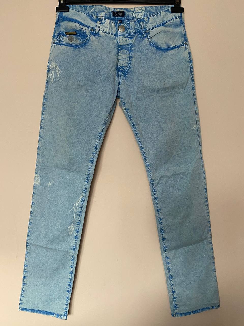 Armani × Vintage 💙 Vintage 90s Armani Jeans Metal Logo Denim Jeans Y2K Style Size 32" / US 10 / IT 46 - 4 Thumbnail