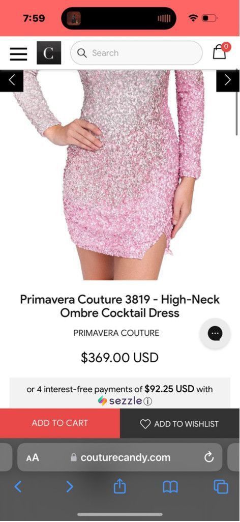 Other Women's Primavera Couture Pink Cocktail Dress Size 10 Size L / US 10 / IT 46 - 3 Thumbnail