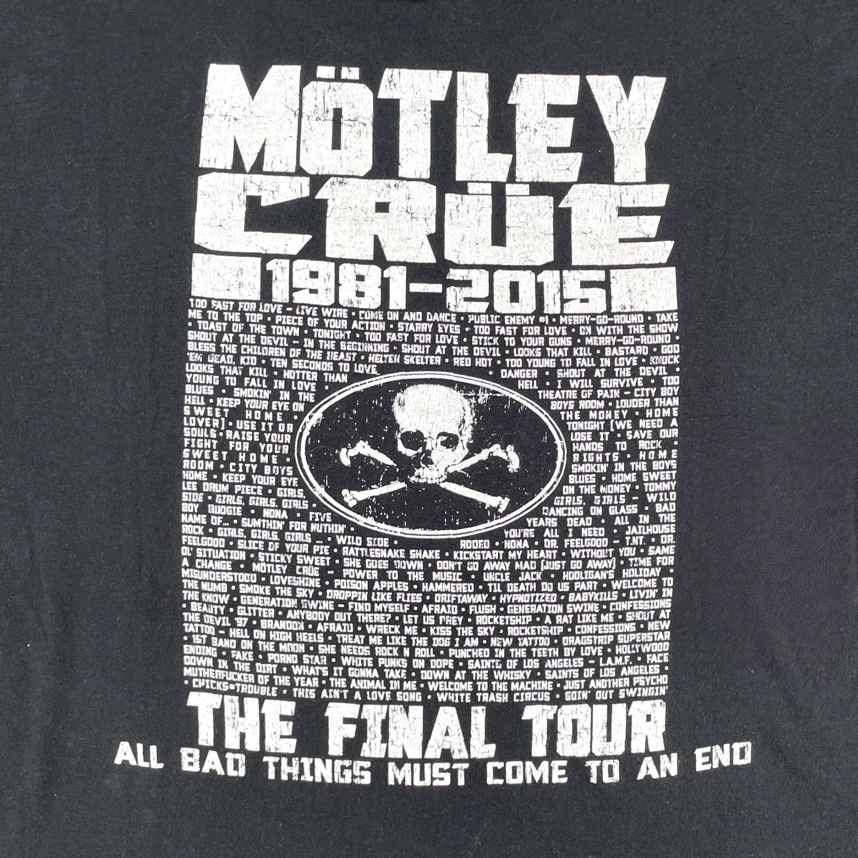 Vintage Montley Crue Band T-Shirt Mens Black Large Rock Tee 80's Final Tour Y2K Vintage? Size US L / EU 52-54 / 3 - 5 Thumbnail