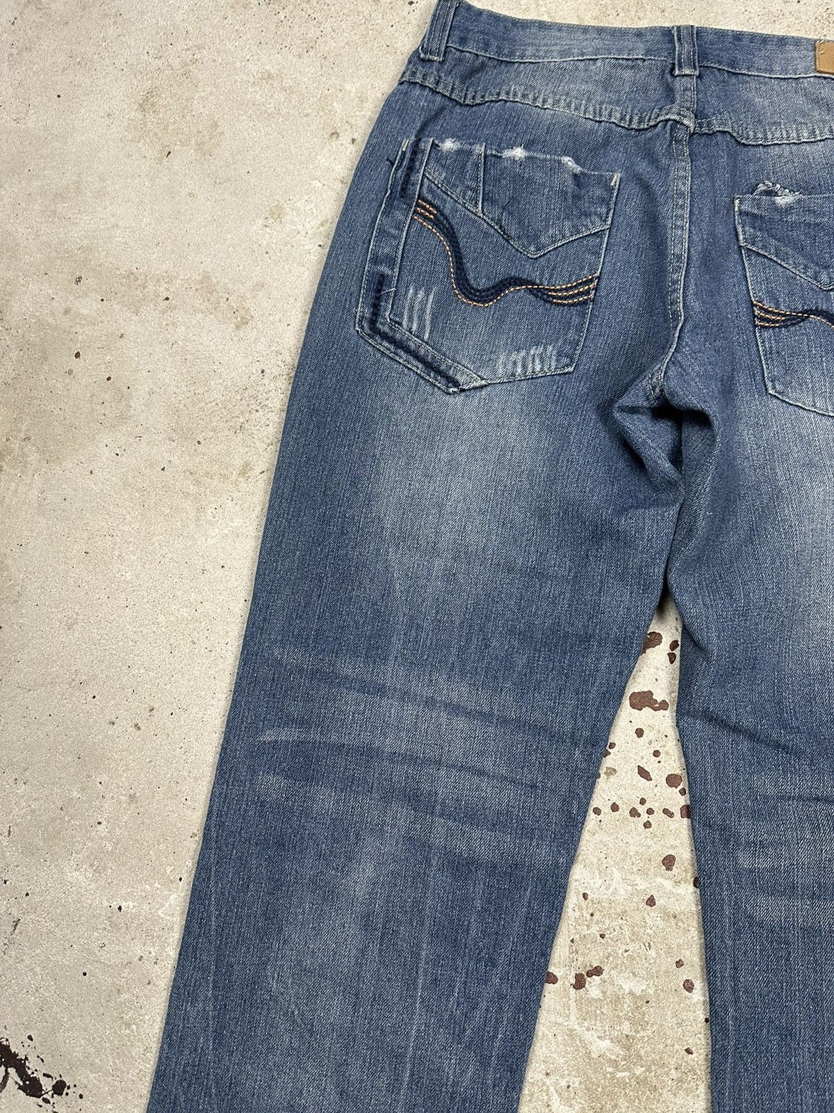 Japanese Brand × Vintage Vintage Y2K Japanese Reworked Baggy Denim Pants Jeans Size US 33 - 11 Thumbnail
