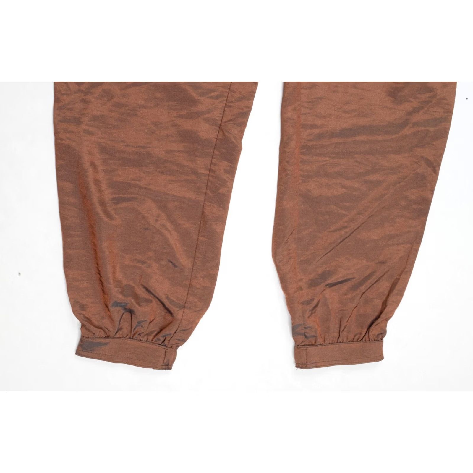 Vintage Current Air Pants Jogger Womens S Cotton Polyester Brown Taupe Satin Crinkled Casual Pull-On Inseam 27in 30in Size 28" / US 6 / IT 42 - 3 Thumbnail