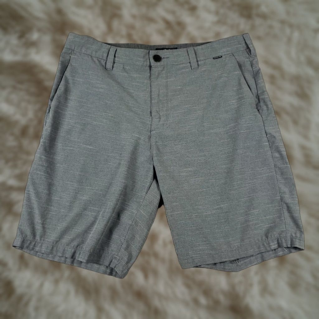 Hurley Hurley Shorts Mens 34 Gray Flat Front Chino Casual Size US 34 / EU 50 - 1 Thumbnail