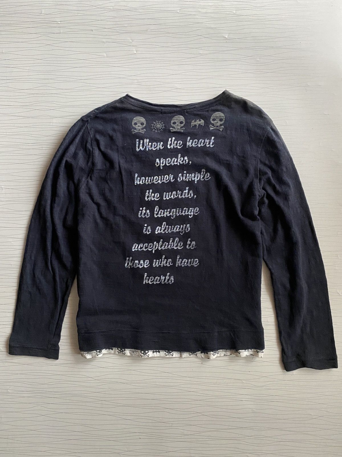 Hysteric Glamour × Undercover Japanese Skull Tartan Poem Longsleeve Tee Shirt Size US M / EU 48-50 / 2 - 17 Thumbnail