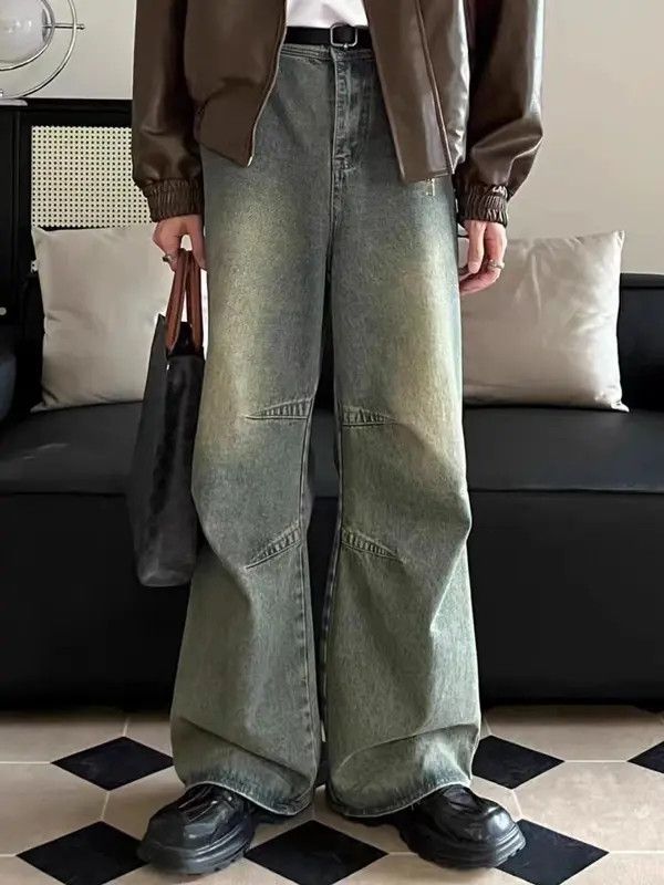 Japanese Brand Vintage washed distresVIBE sed wide-leg jeans Size US 32 / EU 48 - 8 Thumbnail