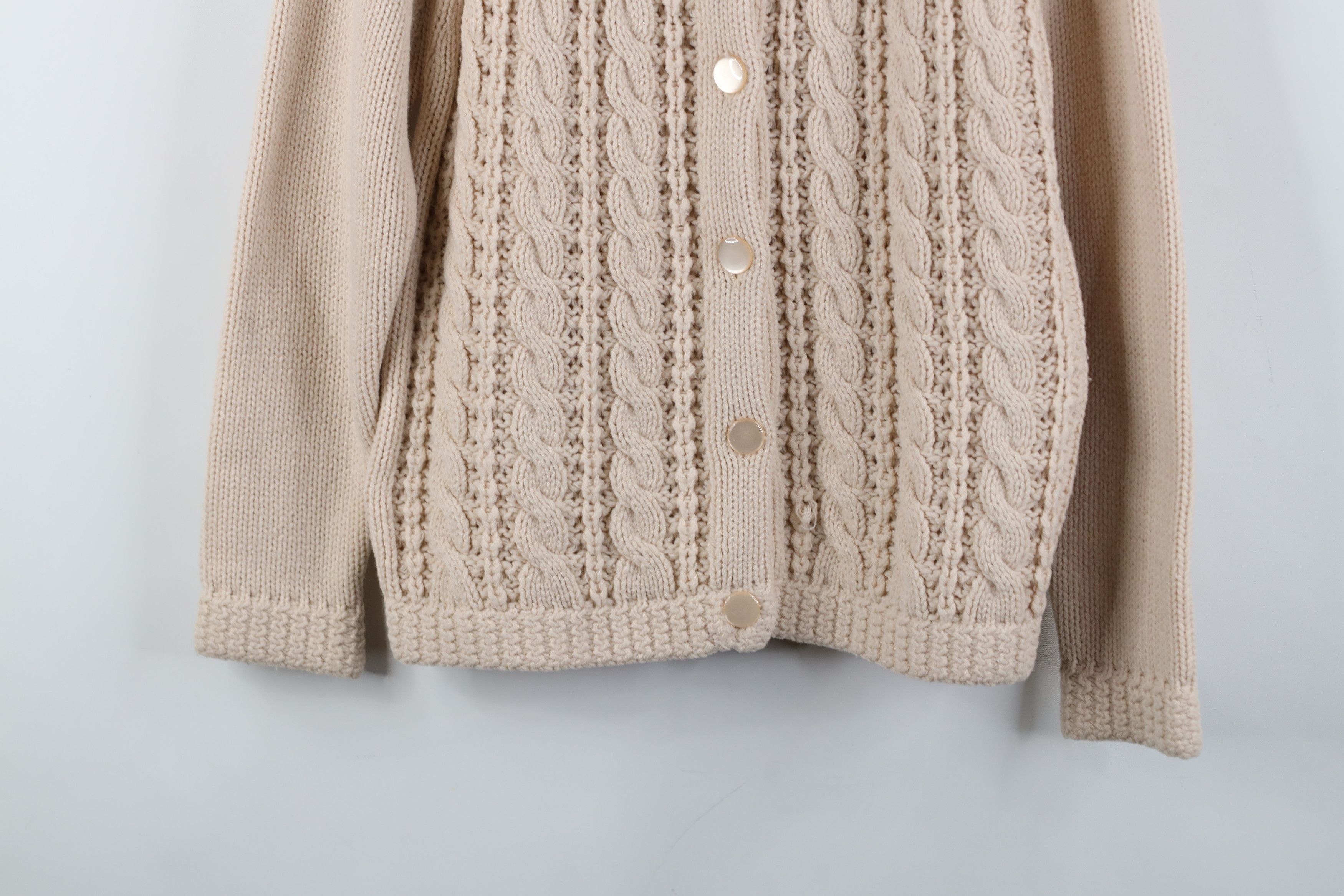 Vintage Vintage 50s 60s Streetwear Loomed Chunky Cardigan Sweater Size S / US 4 / IT 40 - 3 Thumbnail