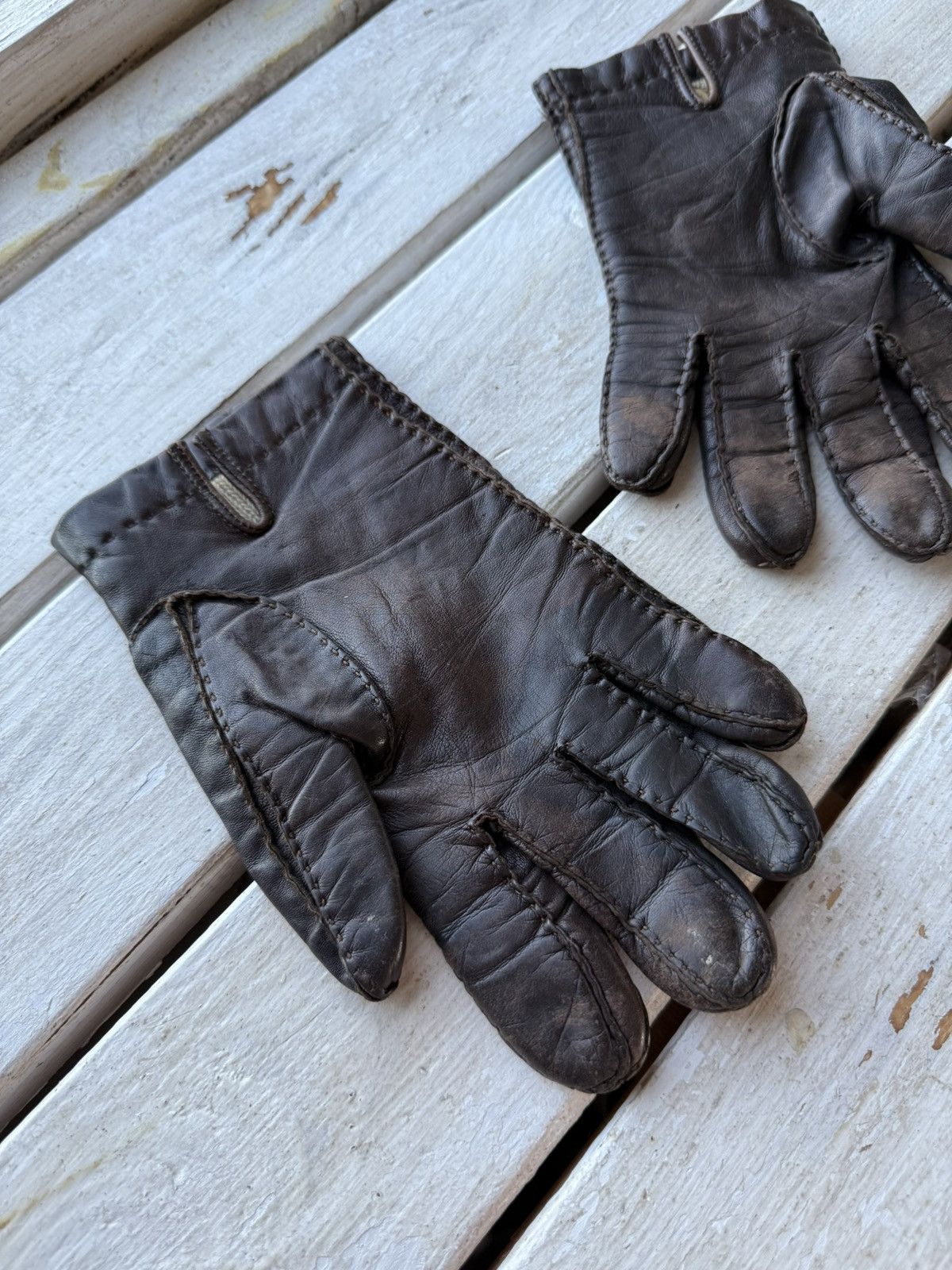 Leather Vintage 90s Avant Garde Moto Biker Real leather Y2K Punk Size ONE SIZE - 5 Thumbnail