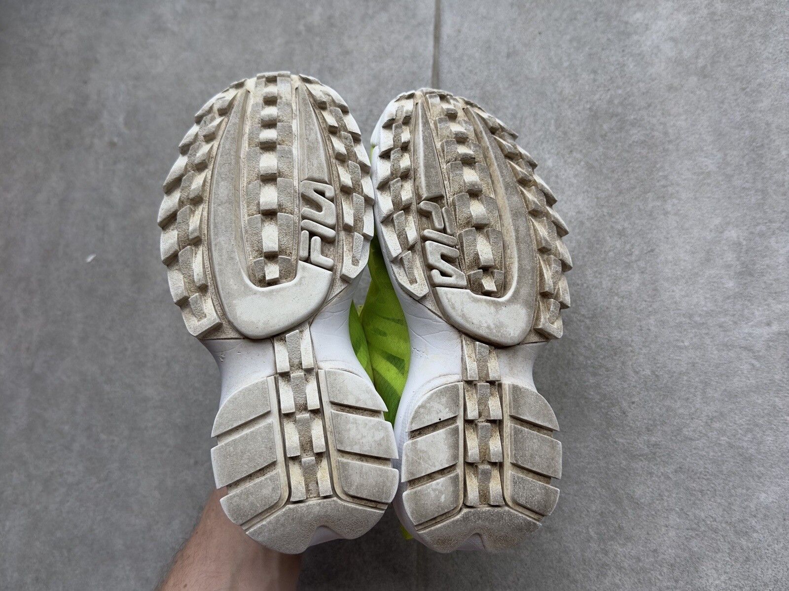Fila Fila Disruptor Run Neon Lime Platform Sneakers Womens Size US 6 / IT 36 - 12 Thumbnail