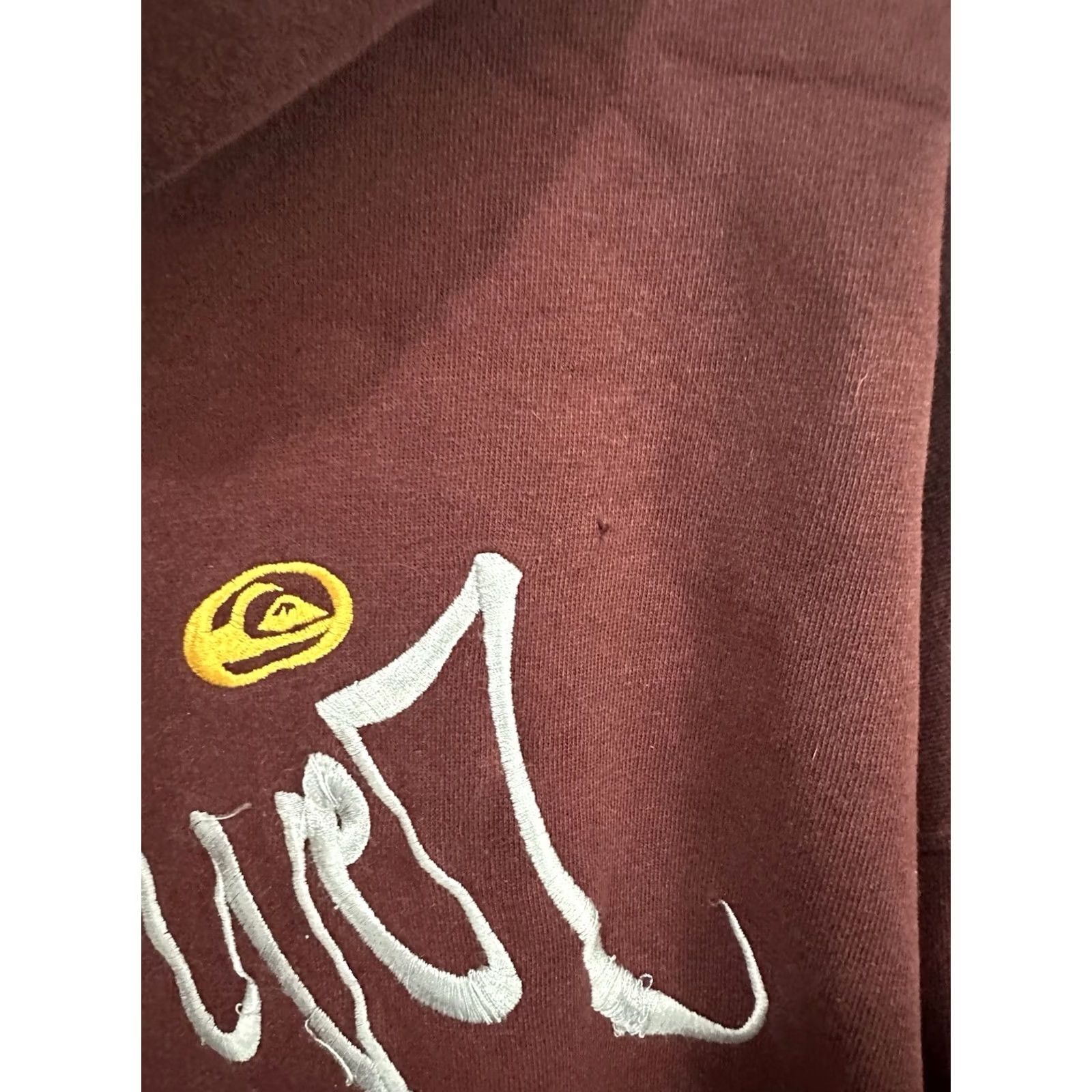 Quiksilver VINTAGE Quiksilver Hoodie Sweatshirt Maroon XL Y2K Surf Skate Faded Worn Distressed Mens Size US XL / EU 56 / 4 - 5 Thumbnail