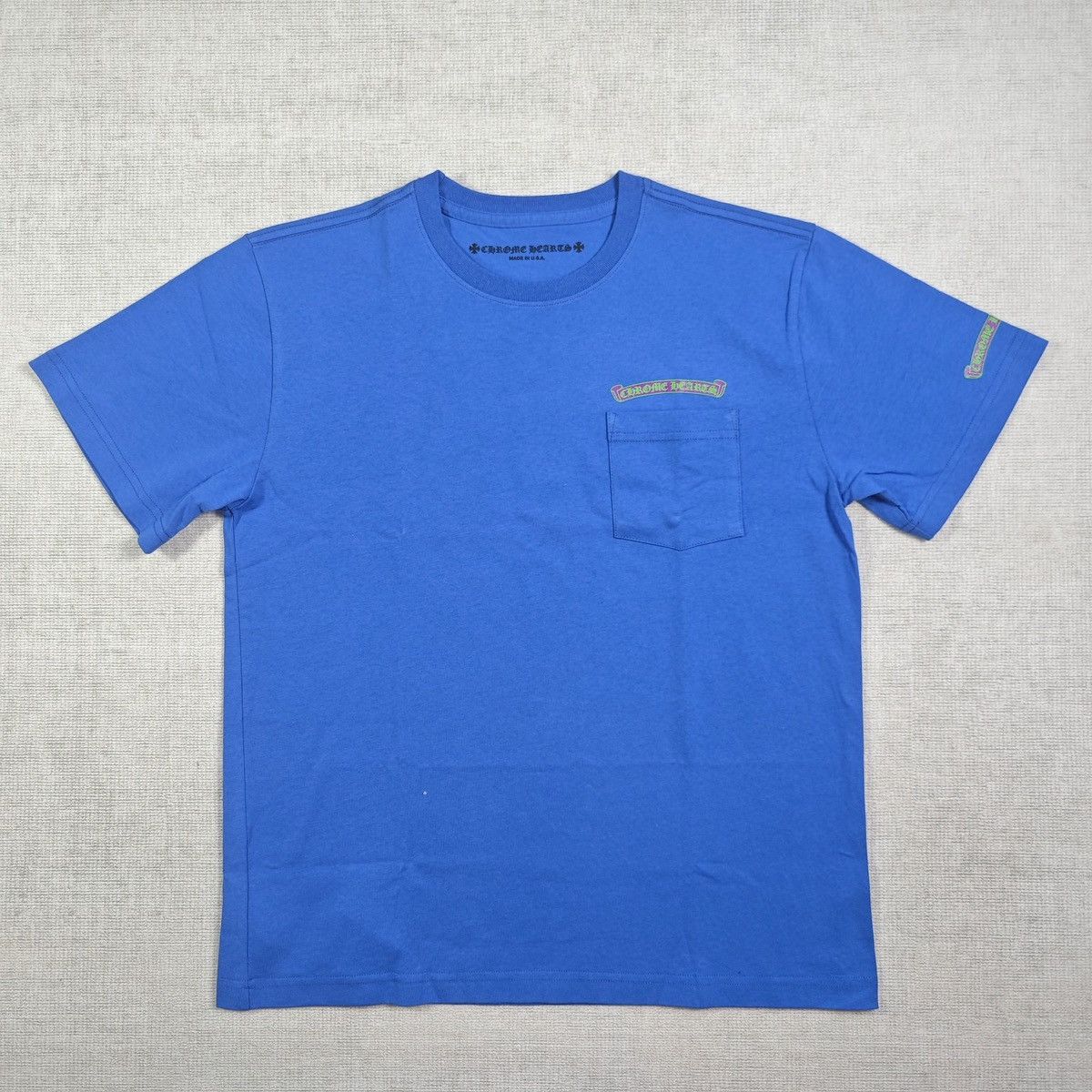 送料込【CHROME HEARTS】SCROLL TEE \"BLUE/JOKER SCROLL\" Scroll Tee 