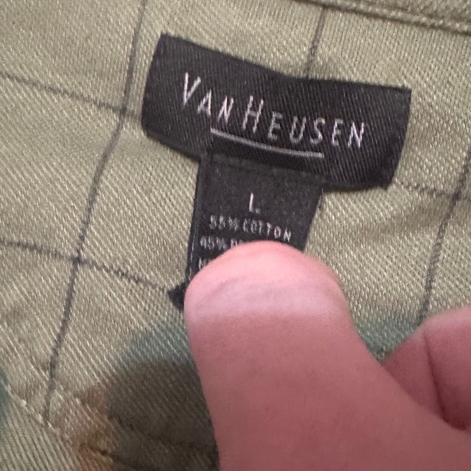 Van Heusen Van Heusen Mens Polo Shirt Grid Pattern Short Sleeve Size L Size US L / EU 52-54 / 3 - 2 Thumbnail